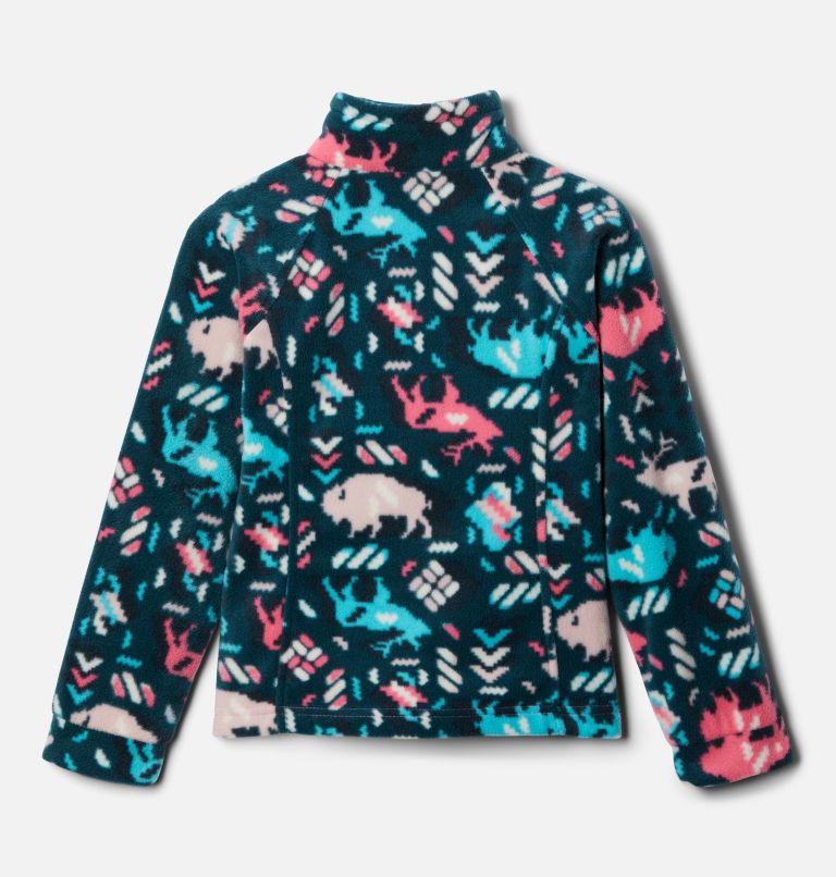 Thumbnail: Girls’ Benton Springs II Printed Fleece Jacket, Color: Camellia Rose Buffaloroam, image 2