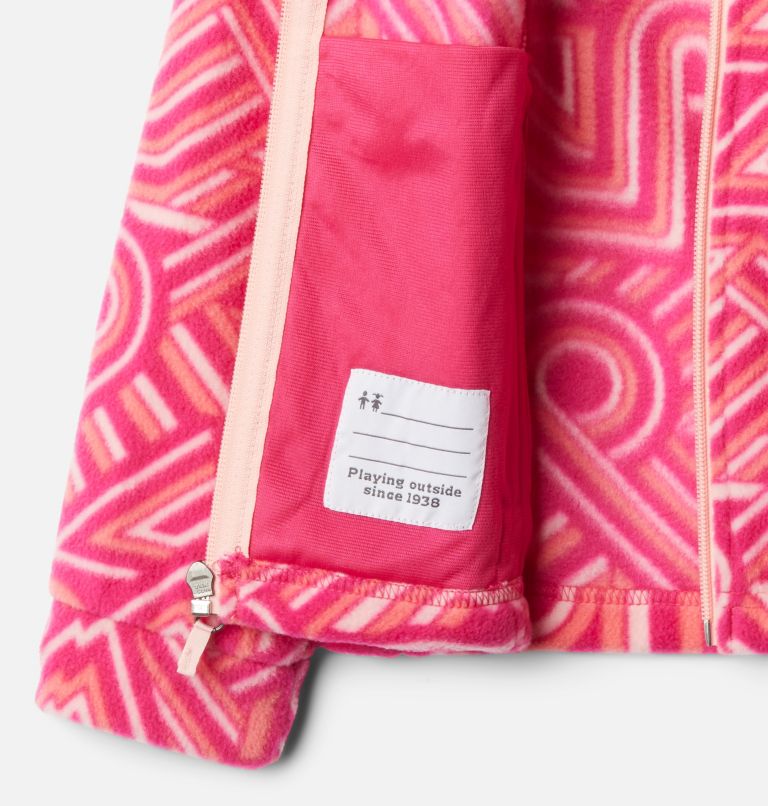 Veste en laine polaire imprimée Benton Springs II pour fille, Color: Cactus Pink Geo Elements, image 3