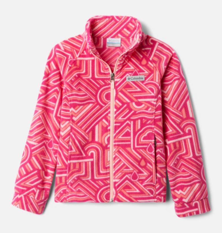 Veste en laine polaire imprimée Benton Springs II pour fille, Color: Cactus Pink Geo Elements, image 1