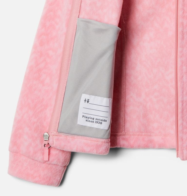 Thumbnail: Girls’ Benton Springs II Printed Fleece Jacket, Color: Pink Orchid Terrain, image 3