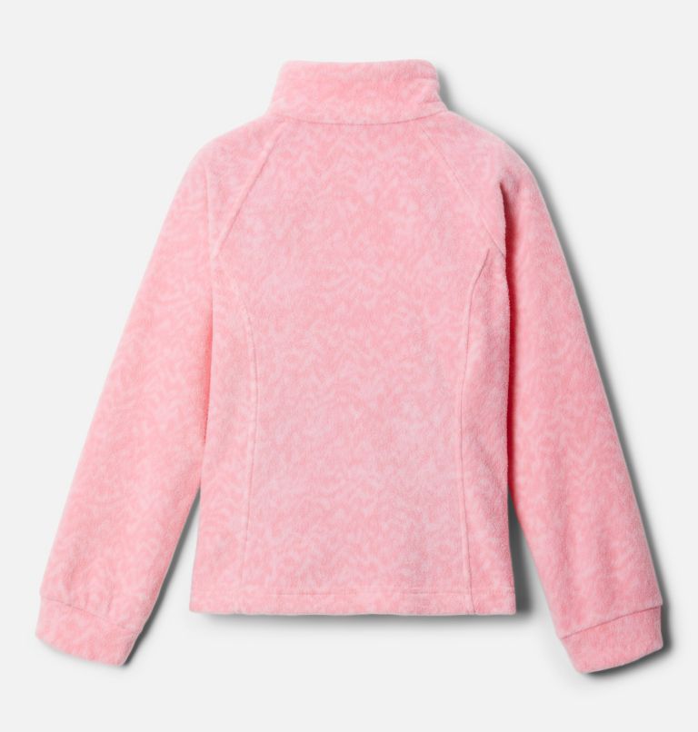 Thumbnail: Girls’ Benton Springs II Printed Fleece Jacket, Color: Pink Orchid Terrain, image 2