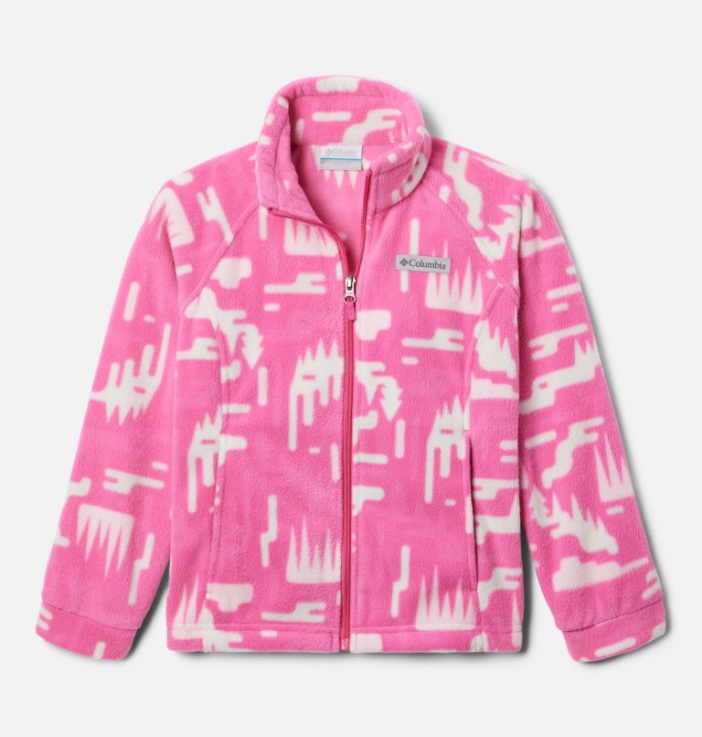 Columbia Girls Benton Springs II Printed Fleece Jacket XL Pink