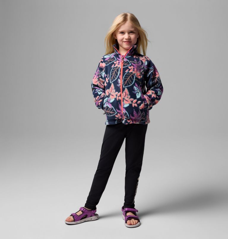 Girls' Benton Springs II Printed Fleece Jacket, Color: Hot Coral Pasteled, image 6