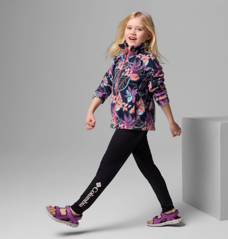Girls' Benton Springs II Printed Fleece Jacket, Color: Hot Coral Pasteled, image 1