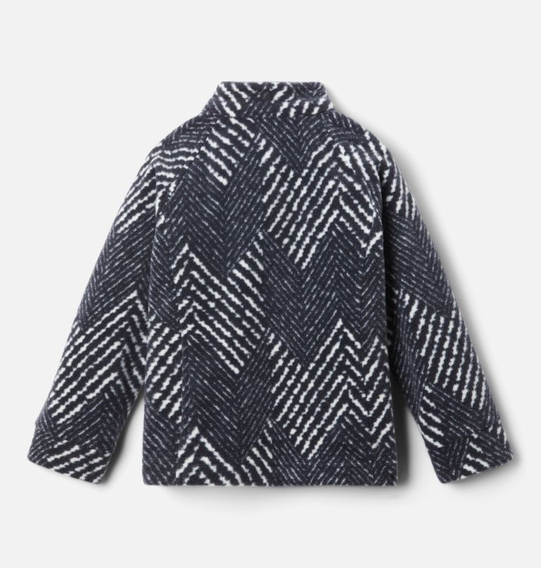 Girls' Toddler Benton Springs II Printed Fleece Jacket, Color: Black Chevron Print, image 2