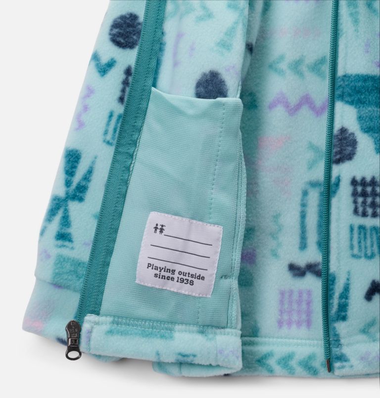 Girls' Toddler Benton Springs II Printed Fleece Jacket, Color: Spray Outerbounds, image 3