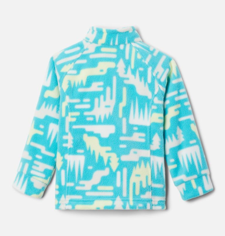 Girls' Toddler Benton Springs II Printed Fleece Jacket, Color: Geyser Highland, image 2