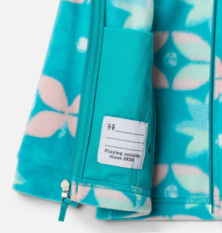 Girls' Toddler Benton Springs II Printed Fleece Jacket, Color: Tropic Water Nostalgia Floral, image 3