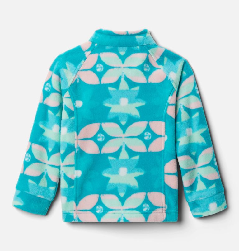 Girls' Toddler Benton Springs II Printed Fleece Jacket, Color: Tropic Water Nostalgia Floral, image 2