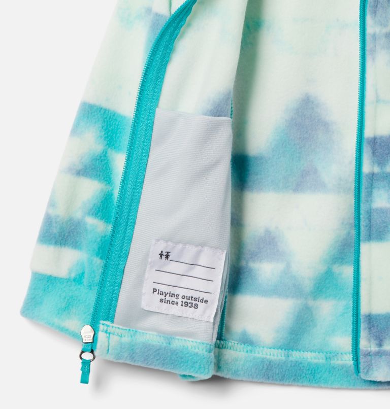 Veste en laine polaire imprimée Benton Springs II pour fillette, Color: Bright Aqua Distant Peaks, image 3