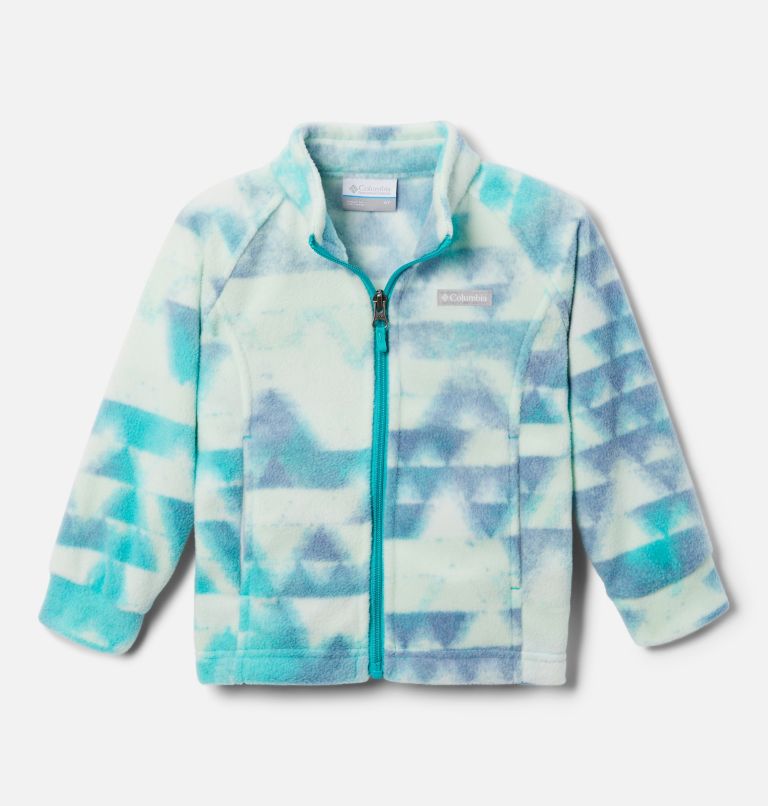 Veste en laine polaire imprimée Benton Springs II pour fillette, Color: Bright Aqua Distant Peaks, image 1