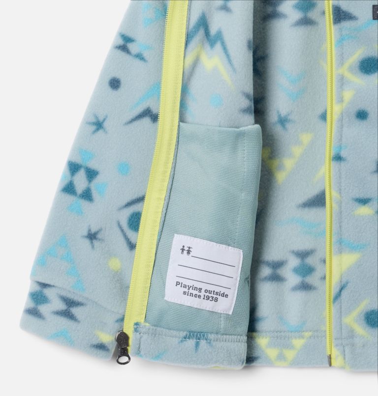 Girls' Toddler Benton Springs II Printed Fleece Jacket, Color: Crushed Blue Peaked, image 3