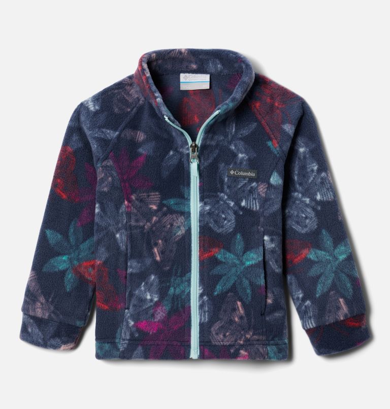 Girls’ Toddler Benton Springs II Printed Fleece Jacket, Color: Nocturnal Flutterby