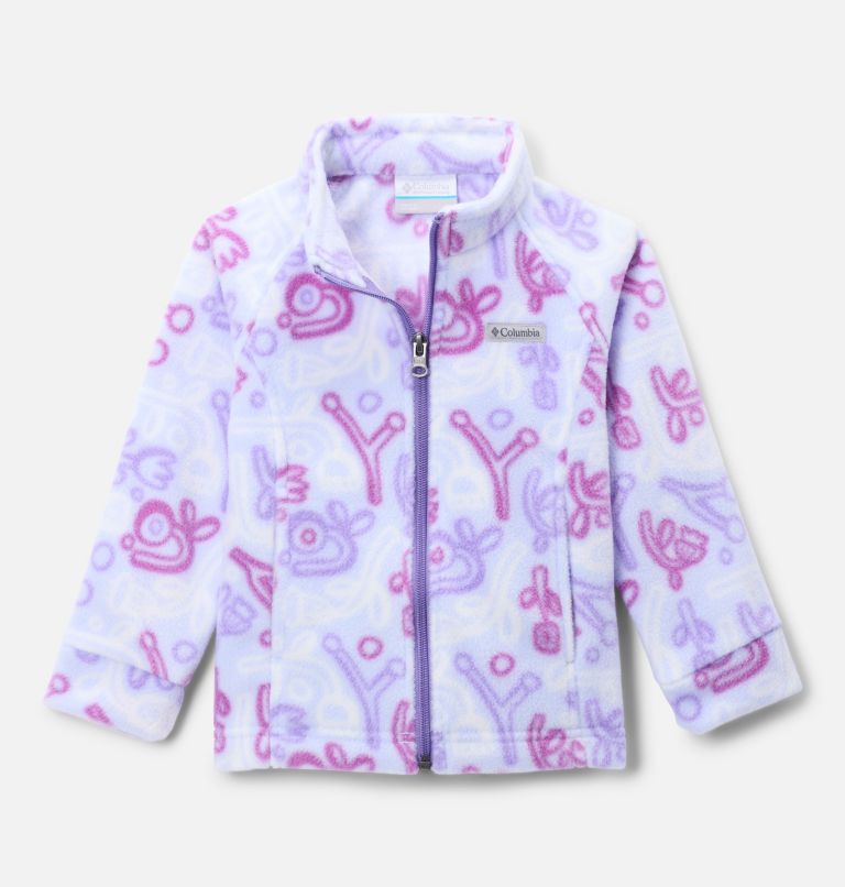 Girls' Toddler Benton Springs II Printed Fleece Jacket, Color: Snowdrift Marker Made, image 1