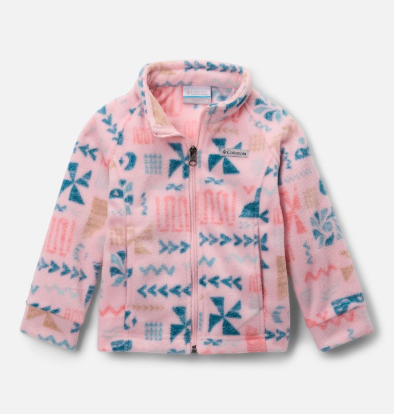 Girls' Toddler Benton Springs II Printed Fleece Jacket, Color: Satin Pink Outerbounds, image 1