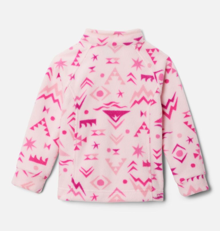 Girls' Toddler Benton Springs II Printed Fleece Jacket, Color: Satin Pink Peaked, image 2