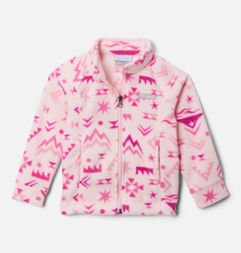 Girls' Toddler Benton Springs II Printed Fleece Jacket, Color: Satin Pink Peaked, image 1