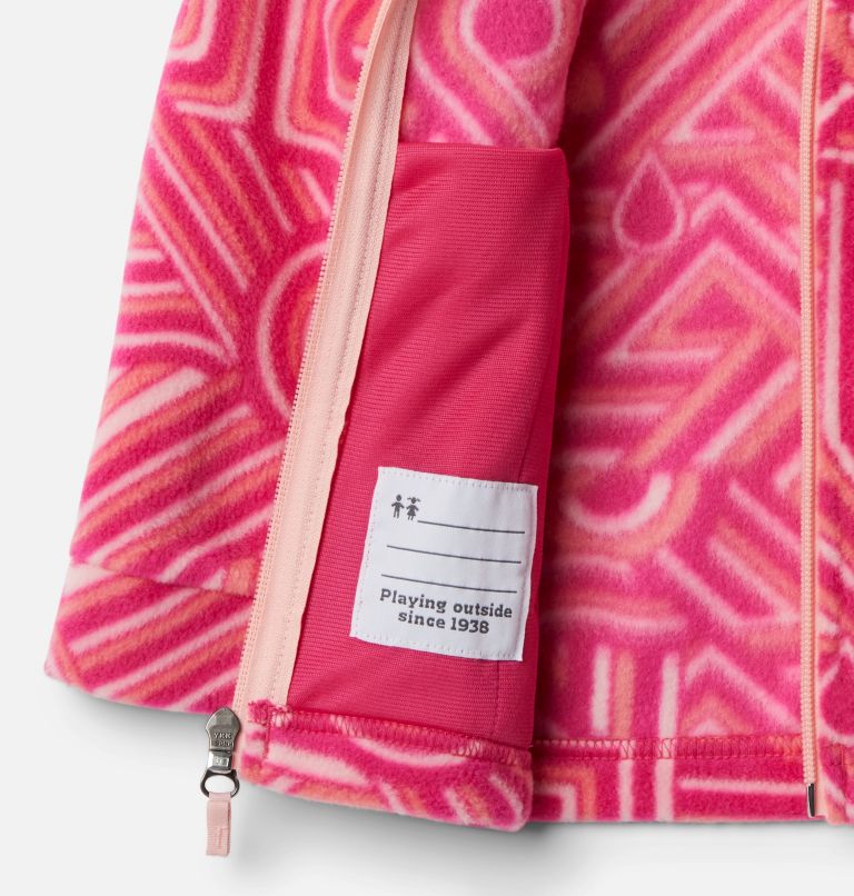 Veste en laine polaire imprimée Benton Springs II pour fillette, Color: Cactus Pink Geo Elements, image 3