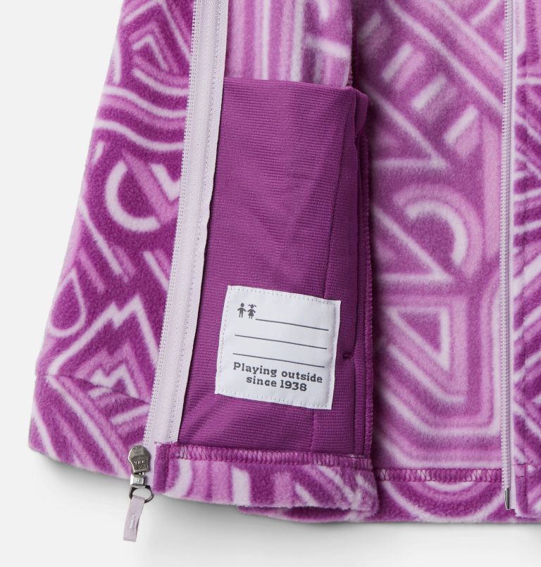 Veste en laine polaire imprimée Benton Springs II pour fillette, Color: Berry Jam Geo Elements, image 3