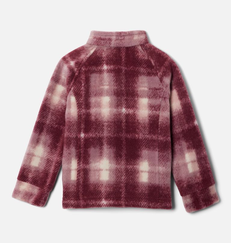 Girls' Toddler Benton Springs II Printed Fleece Jacket, Color: Eraser Pink Omblur, image 2