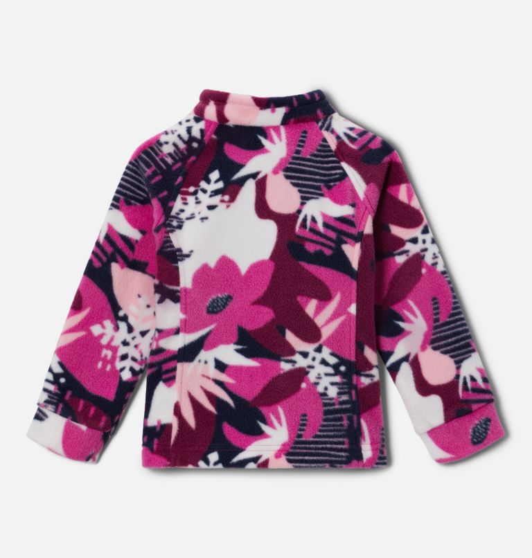 Girls' Toddler Benton Springs II Printed Fleece Jacket, Color: Wild Fuchsia Scraptanical, image 2