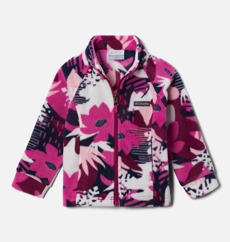 Girls’ Toddler Benton Springs II Printed Fleece Jacket, Color: Wild Fuchsia Scraptanical, image 1