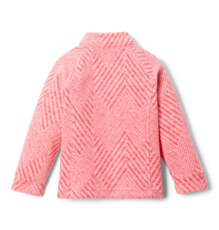 Girls' Toddler Benton Springs II Printed Fleece Jacket, Color: Pink Orchid Chevron Print, image 2