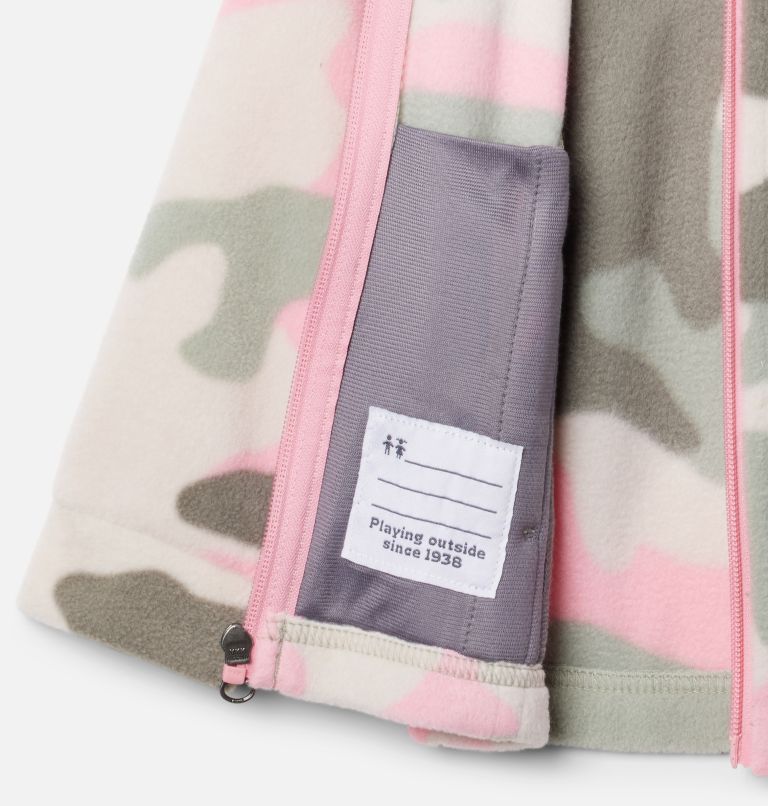 Girls’ Toddler Benton Springs II Printed Fleece Jacket, Color: Pink Orchid Mod Camo, image 3