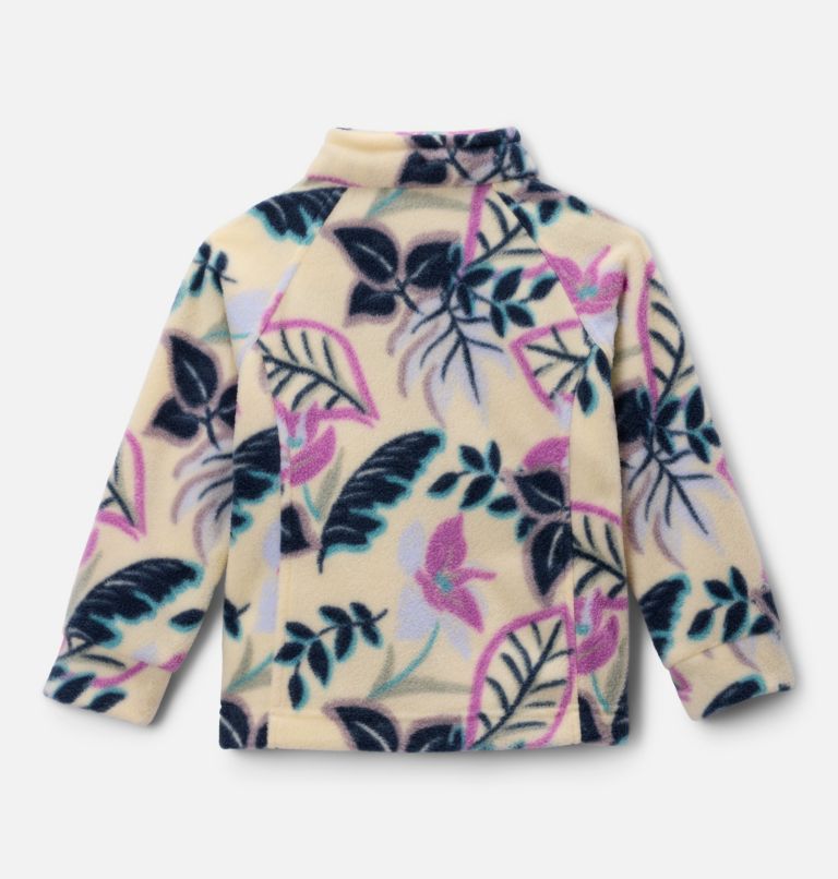 Girls' Toddler Benton Springs II Printed Fleece Jacket, Color: Lemon Wash Pasteled, image 2