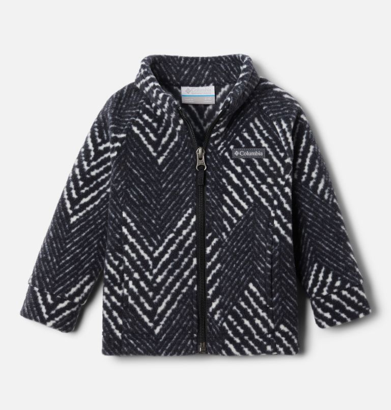 Girls’ Infant Benton Springs II Printed Fleece Jacket, Color: Black Chevron Print, image 1