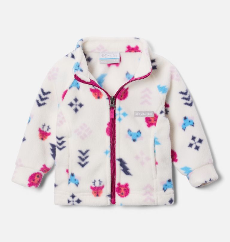 Girls’ Infant Benton Springs II Printed Fleece Jacket, Color: Chalk Woodlands, image 1