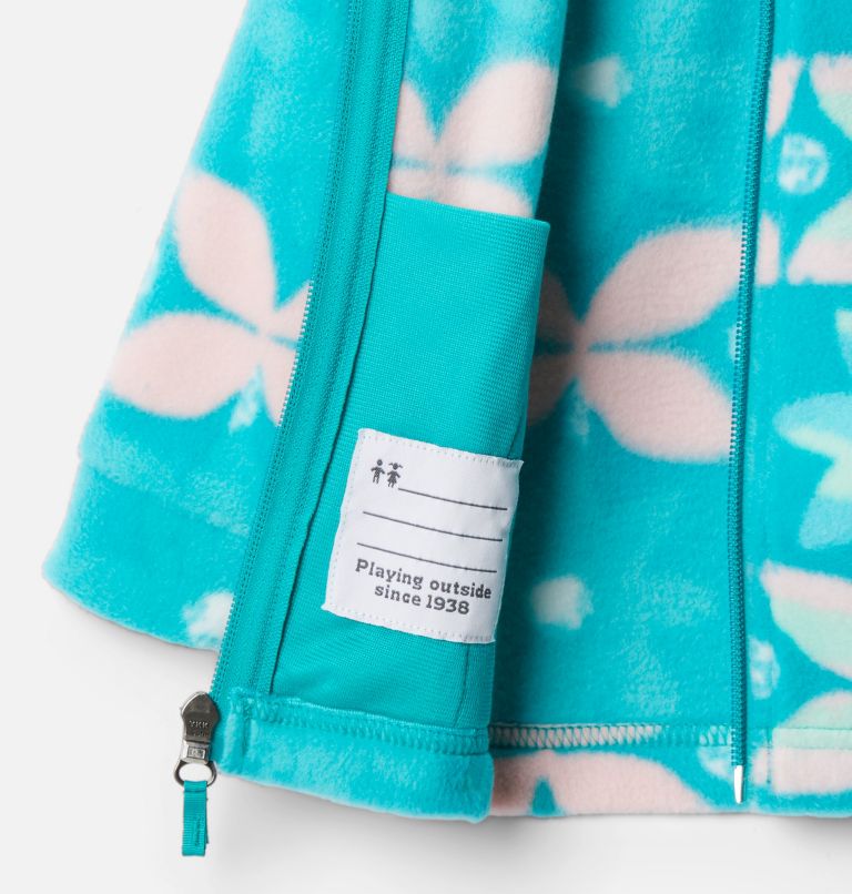 Girls’ Infant Benton Springs II Printed Fleece Jacket, Color: Tropic Water Nostalgia Floral, image 3