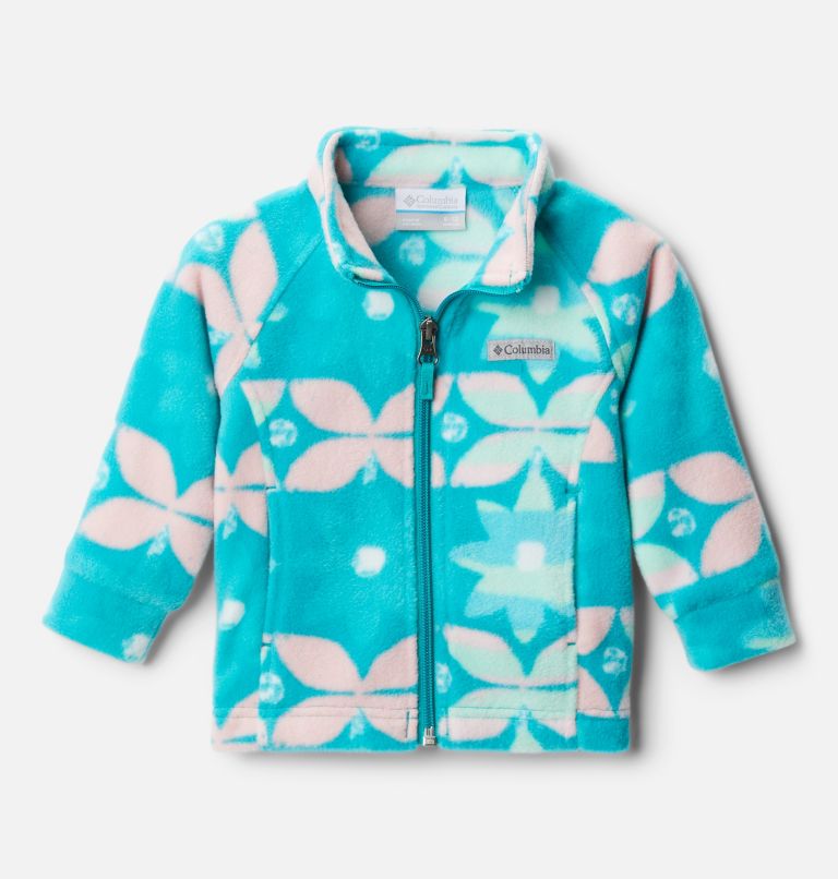 Girls’ Infant Benton Springs II Printed Fleece Jacket, Color: Tropic Water Nostalgia Floral, image 1