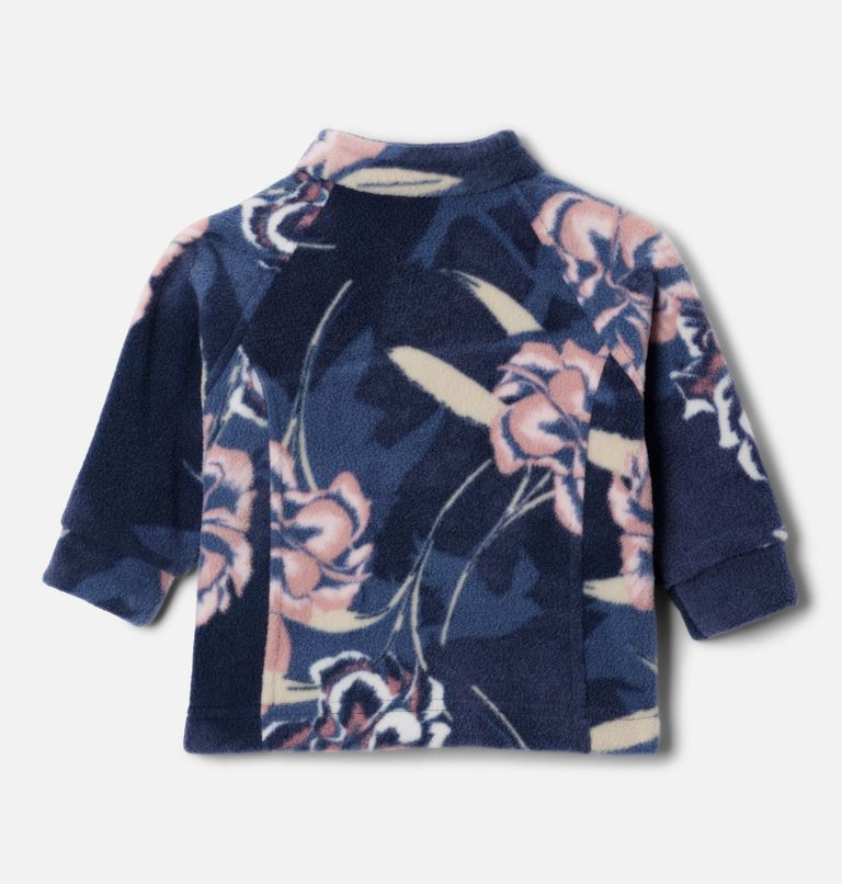Girls’ Infant Benton Springs II Printed Fleece Jacket, Color: Collegiate Navy Blossoming, image 2