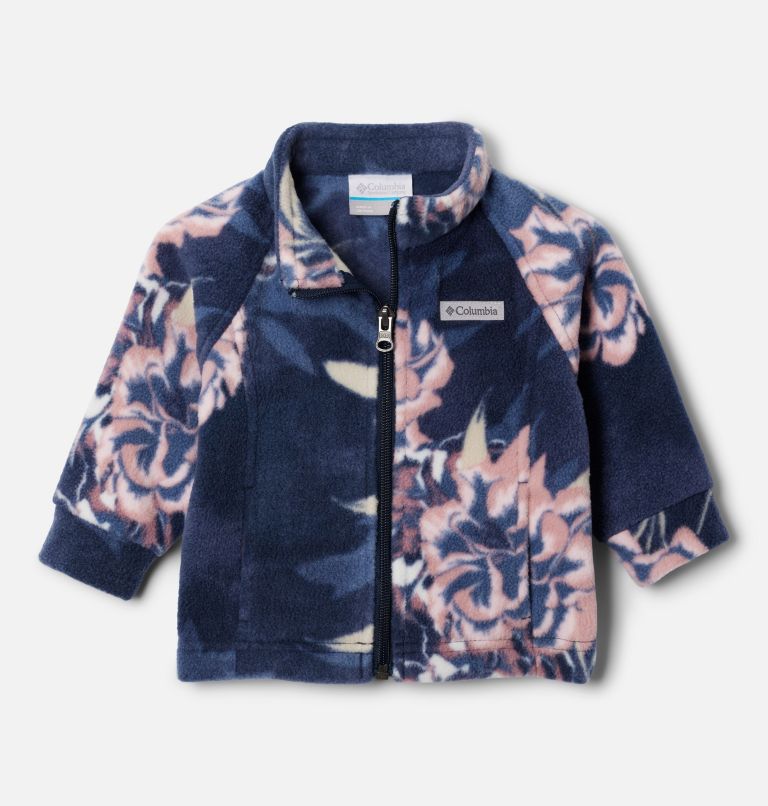 Girls’ Infant Benton Springs II Printed Fleece Jacket, Color: Collegiate Navy Blossoming, image 1