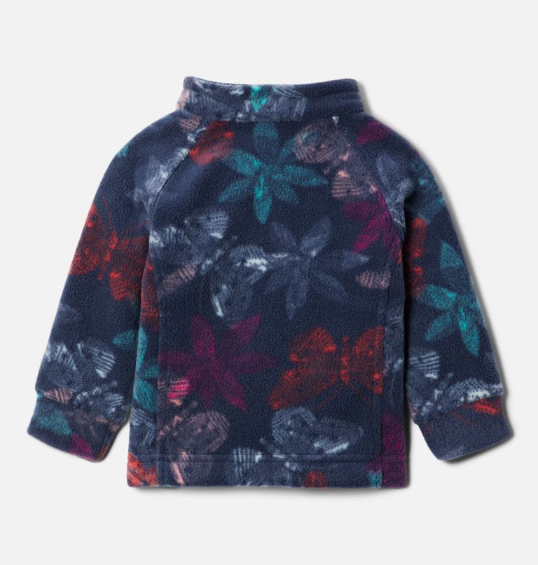 Girls’ Infant Benton Springs II Printed Fleece Jacket, Color: Nocturnal Flutterby, image 2