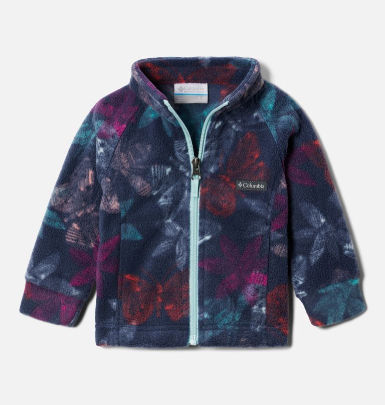 Girls’ Infant Benton Springs II Printed Fleece Jacket, Color: Nocturnal Flutterby