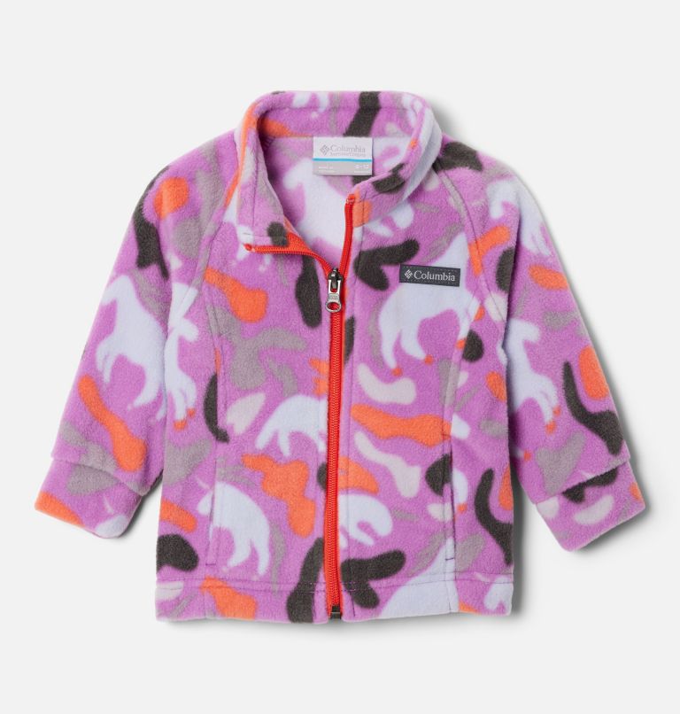 Girls’ Infant Benton Springs II Printed Fleece Jacket, Color: Razzle Uniflauge, image 1