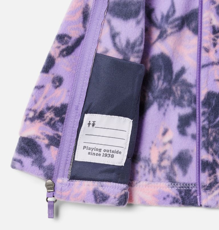 Girls’ Infant Benton Springs II Printed Fleece Jacket, Color: Paisley Purple Aurelian, image 3