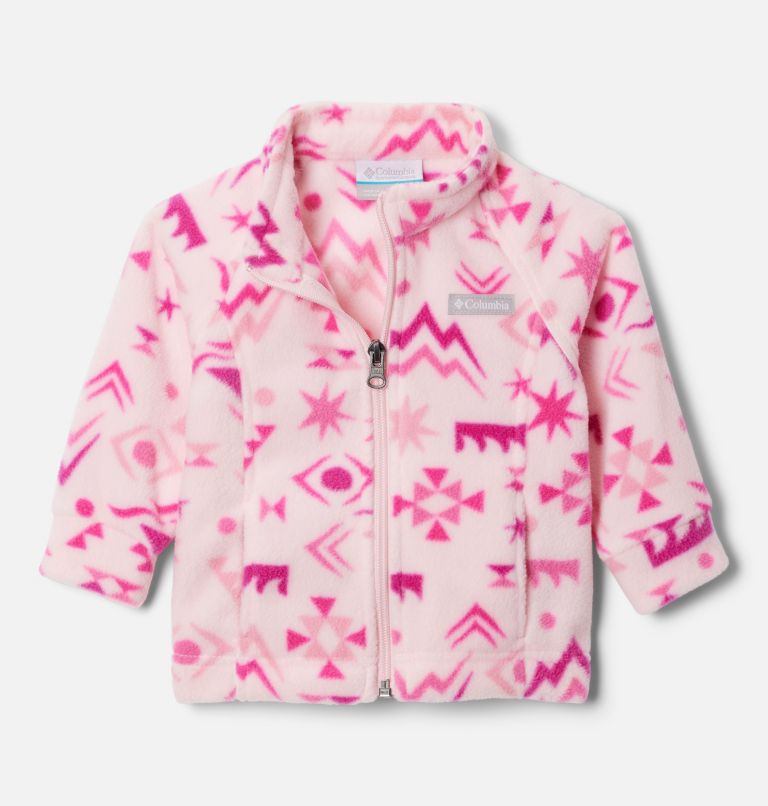 Girls’ Infant Benton Springs II Printed Fleece Jacket, Color: Satin Pink Peaked, image 1