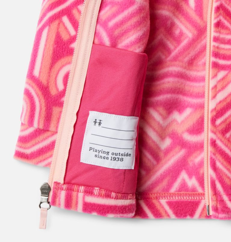 Veste en laine polaire imprimée Benton Springs II pour bébé, Color: Cactus Pink Geo Elements, image 3
