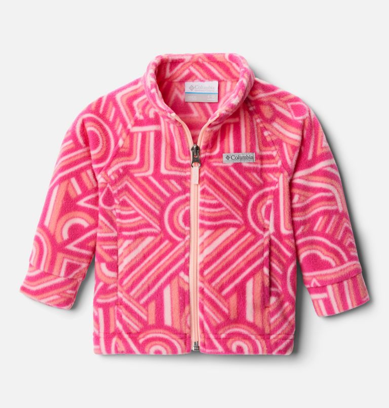 Veste en laine polaire imprimée Benton Springs II pour bébé, Color: Cactus Pink Geo Elements, image 1