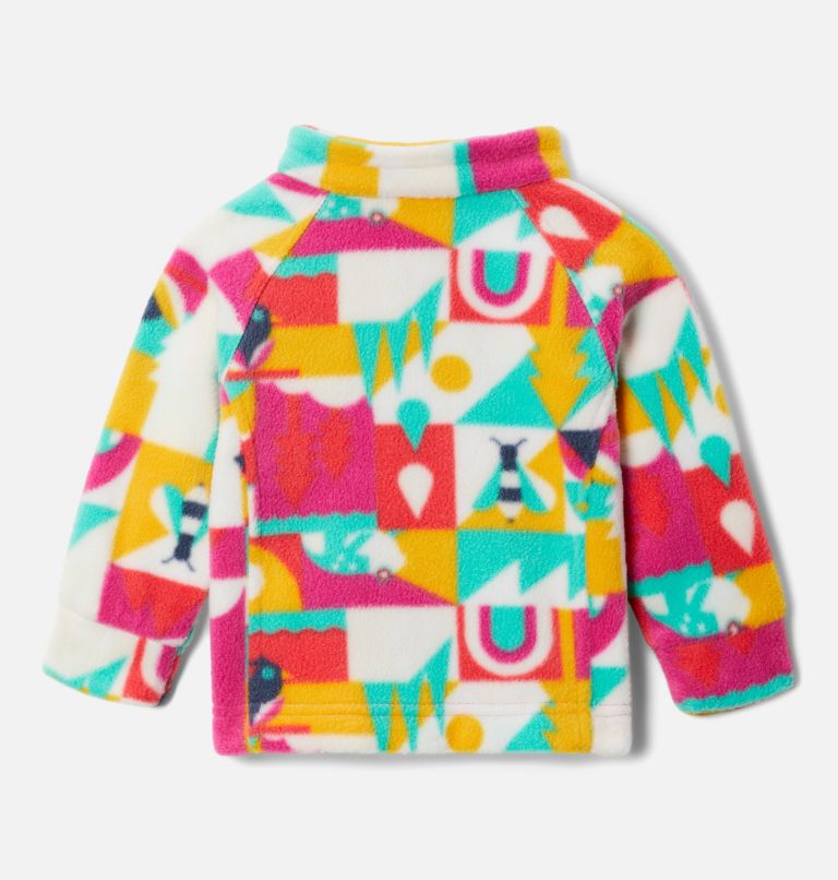 Girls’ Infant Benton Springs II Printed Fleece Jacket, Color: Wild Fuchsia Summer Escape, image 2