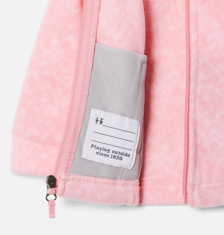 Girls’ Infant Benton Springs II Printed Fleece Jacket, Color: Pink Orchid Terrain, image 3