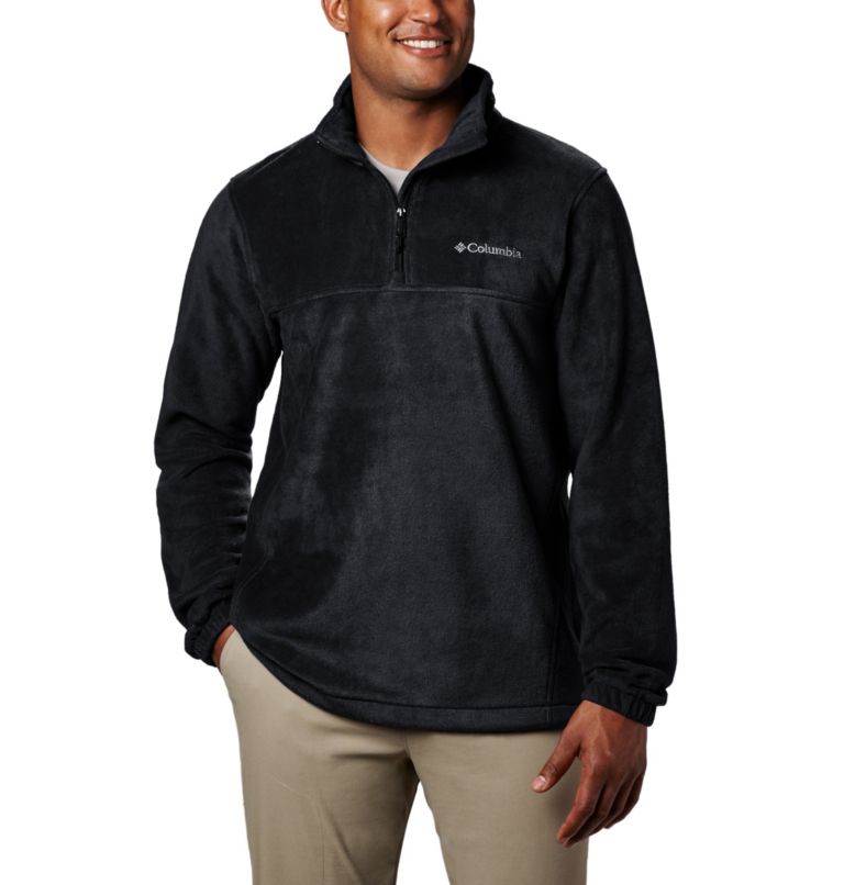 Thumbnail: Men's Steens Mountain Half Zip Fleece Pullover, Color: Black, image 1