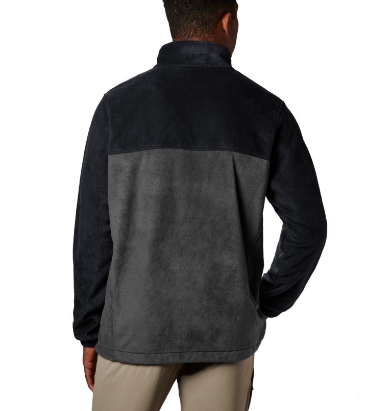 Thumbnail: Men's Steens Mountain Half Zip Fleece Pullover, Color: Black, Grill, image 2