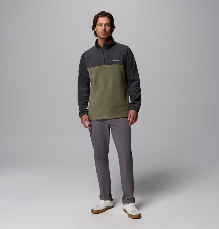 Steens Mountain Half Zip, Color: Shark, Stone Green, image 2