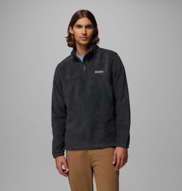 Forro polar con media cremallera Steens Mountain para hombre, Color: Charcoal Heather, image 1
