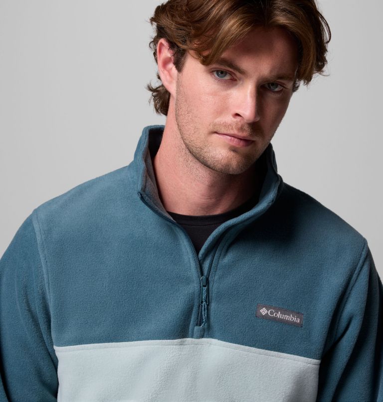 Men's Steens Mountain Half Zip Fleece Pullover, Color: Everblue, Crushed Blue, image 5