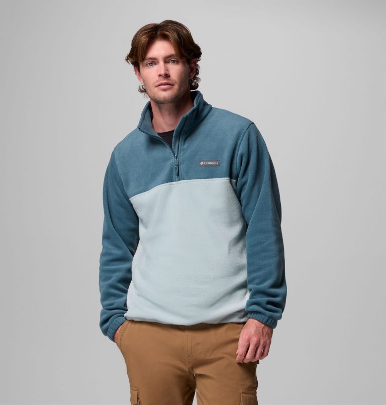 Men's Steens Mountain Half Zip Fleece Pullover, Color: Everblue, Crushed Blue, image 1